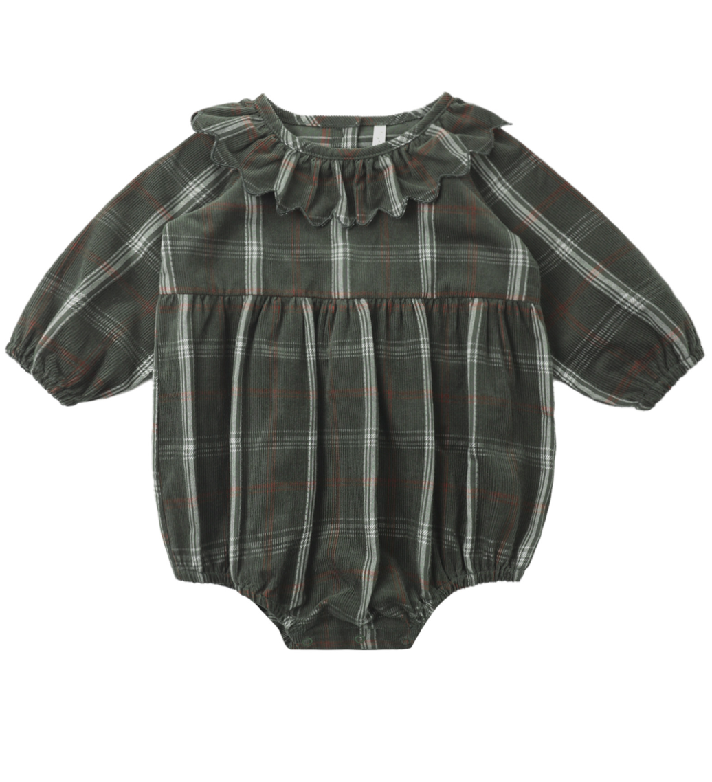 Rylee + Cru Freya Romper in Holiday Plaid