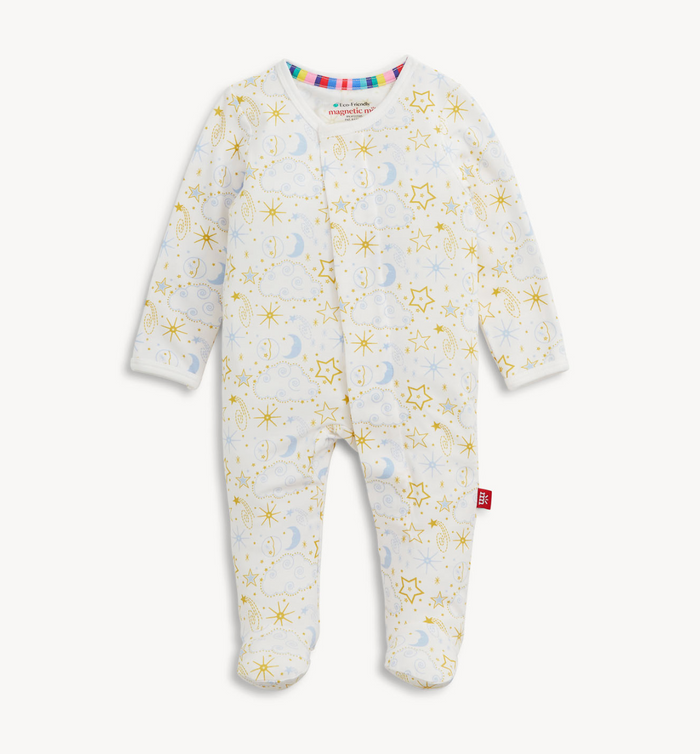 Magnetic Me Modal Footie in Blue Star Signs