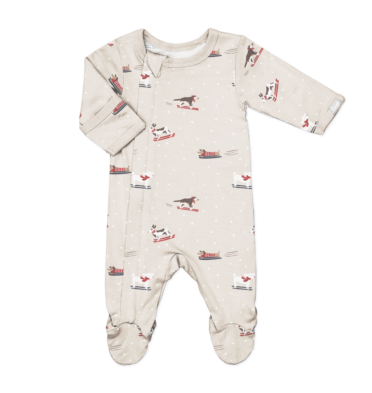 Coccoli Zipper Footie in Ski Dogs