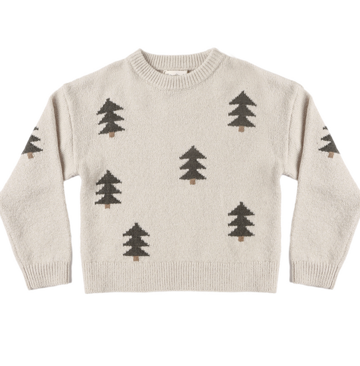 Rylee + Cru Aspen Sweater in Tree Jacquard