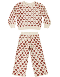 Rylee + Cru Jacquard Knit Set in Poinsettia
