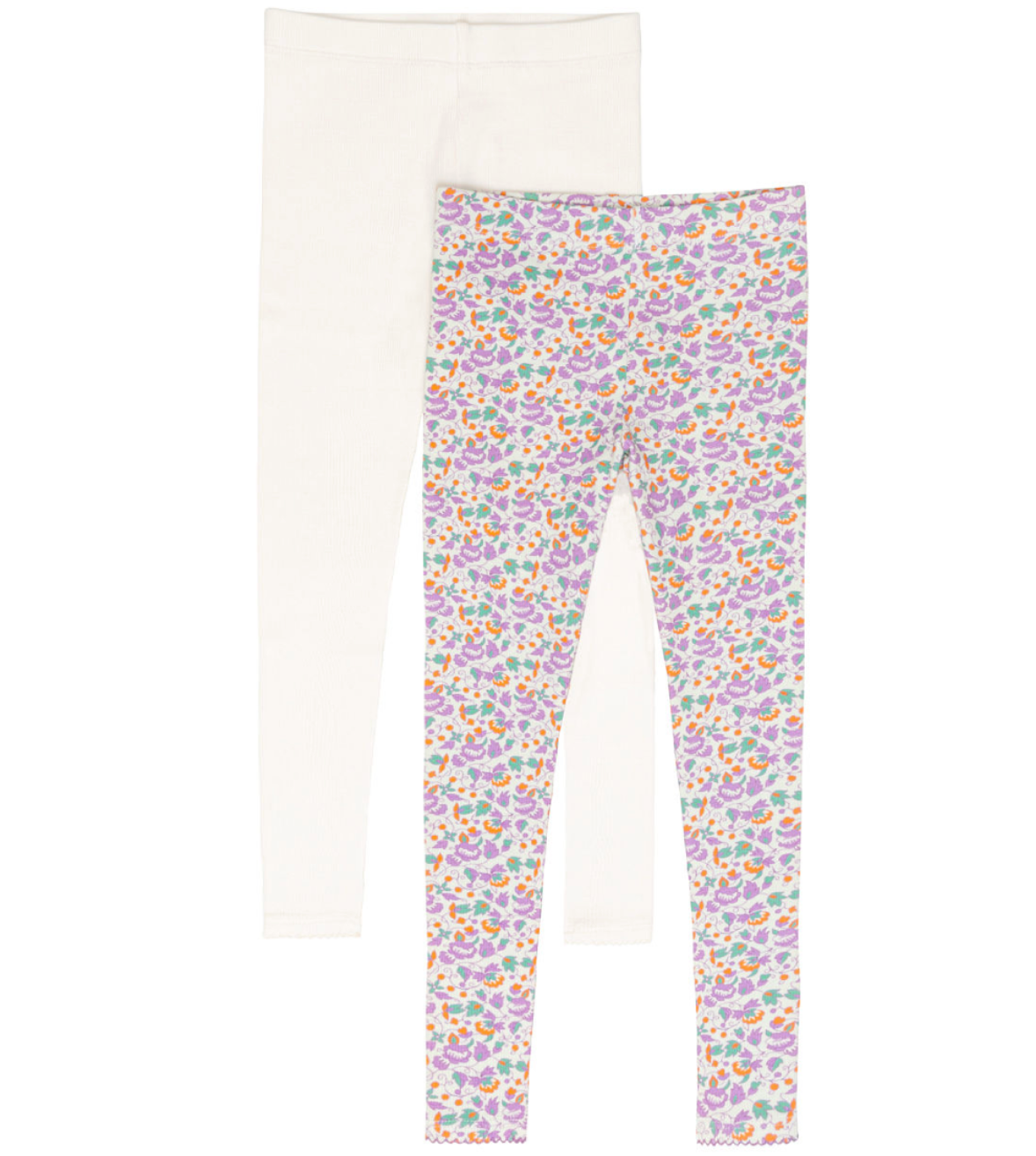 Minnow Leggings-2 pack Cream/Orchid Floral