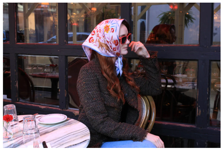 Jessie Zhao New York 25" Double Sided Silk Scarf of Pink Blossom Jungle