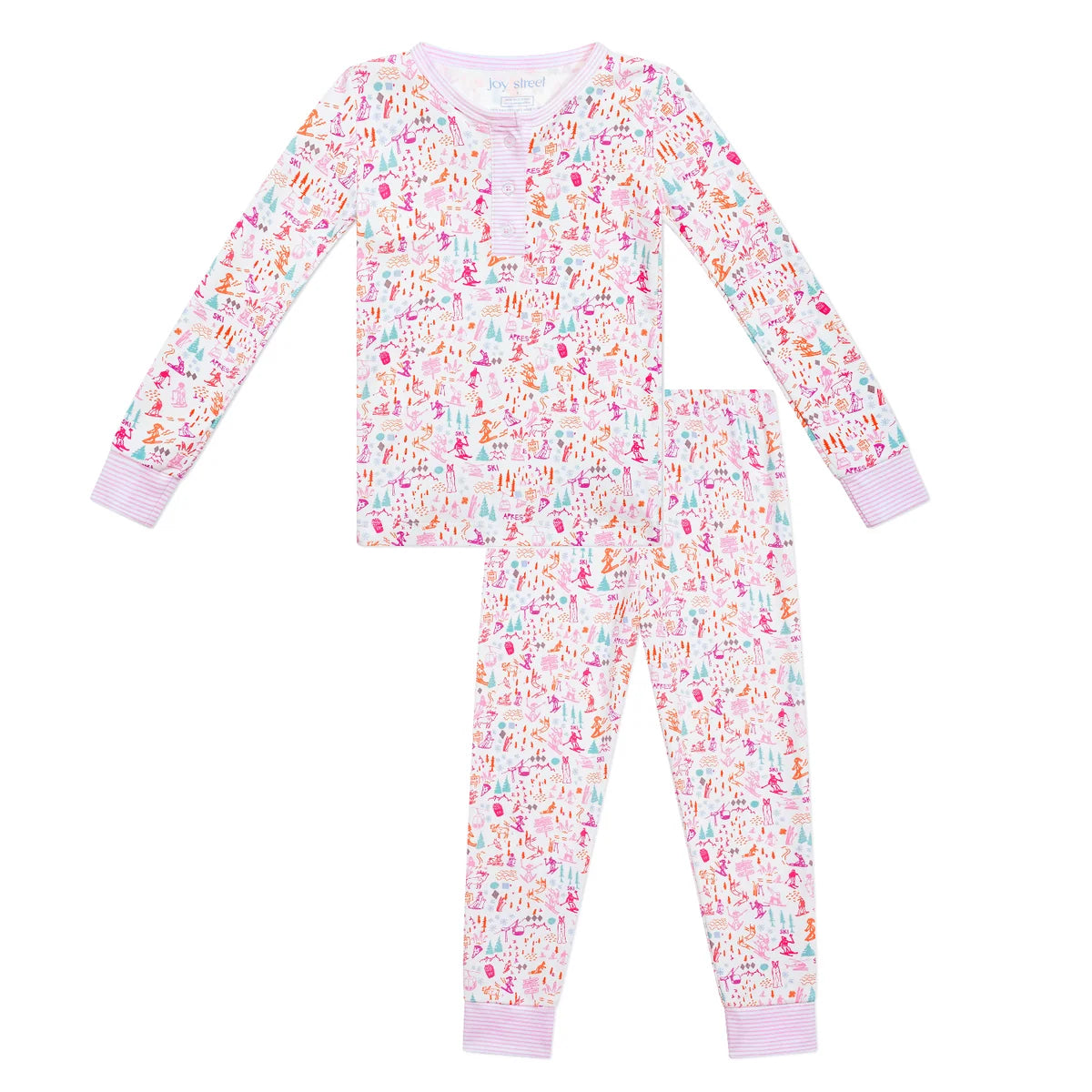 Joy Street Kids Pajamas in Pink Apres Ski