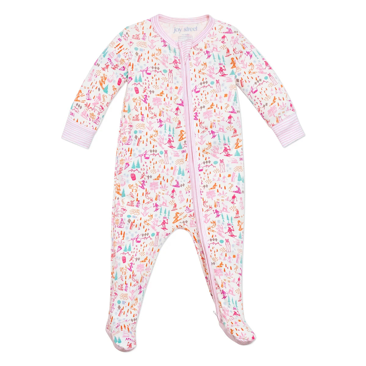 Joy Street Kids Zip Onesie in Pink Apres Ski
