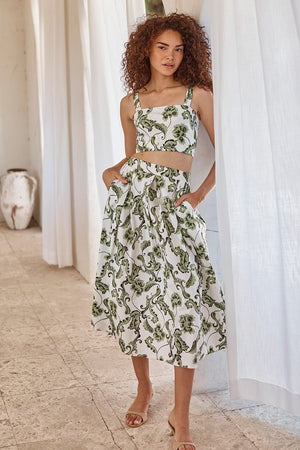 MISA Aggie Skirt in Garden Paisley