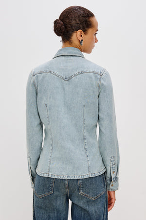 Rails Taiana Denim Shirt in Bleached Indigo
