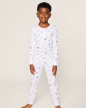 Petite Plume Pima Cotton Snugfit Pajamas in Jingle Paws