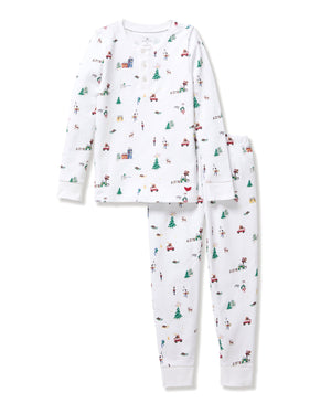 Petite Plume Pima Cotton Snugfit Pajamas in Holiday Town