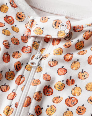 Petite Plume Pima Cotton Pumpkin Patch Romper