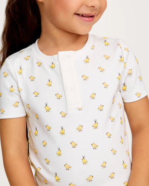 Petite Plume Pima Cotton Snugfit Short Pajamas in Trés Chick