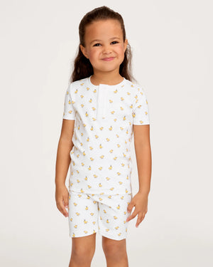 Petite Plume Pima Cotton Snugfit Short Pajamas in Trés Chick