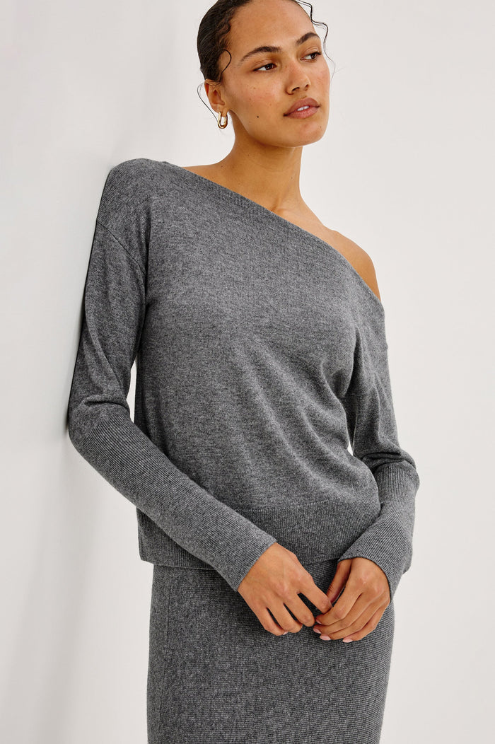 Rails Tianna Sweater in Heather Charcoal
