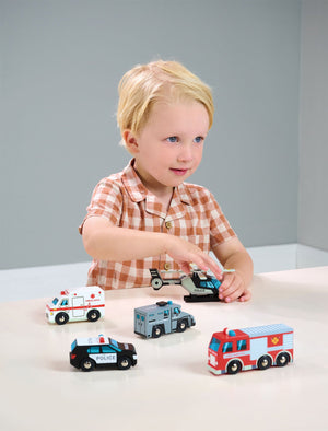 Tender Leaf Toys Emergency Vehicles