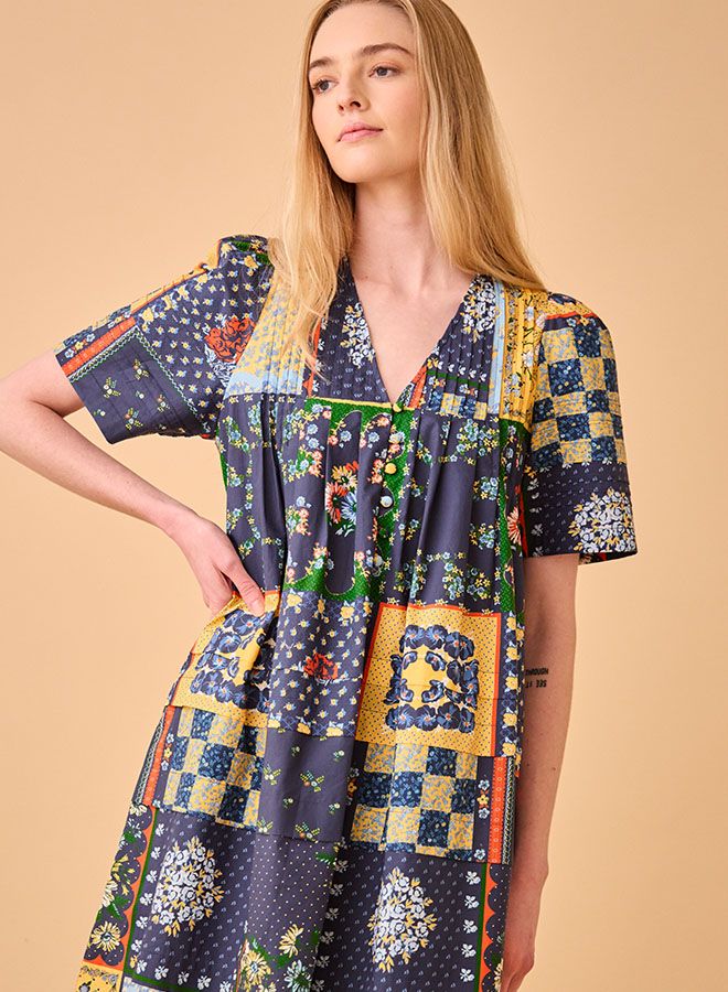 Hunter Bell Youjin Dress in Langford Patchwork