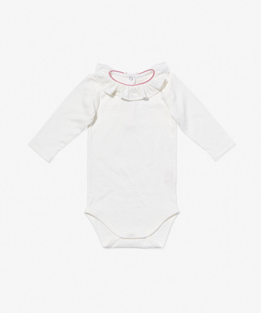 Oso & Me Tink Ruffle Onesie in Rose Piping