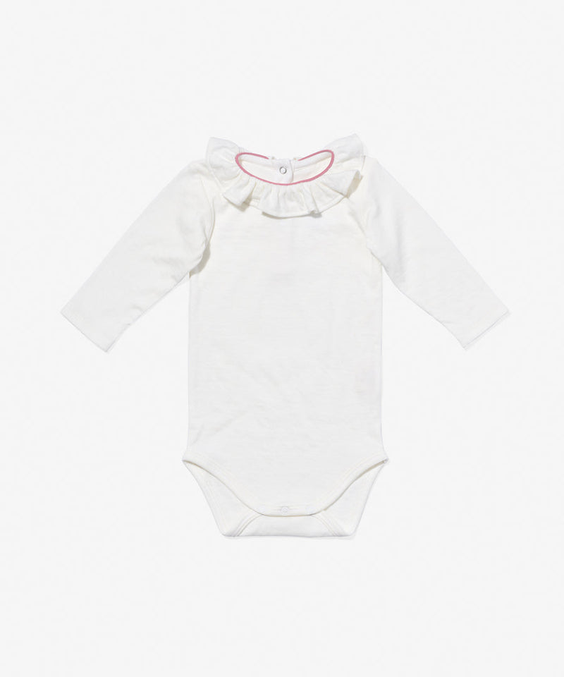 Oso & Me Tink Ruffle Onesie in Rose Piping