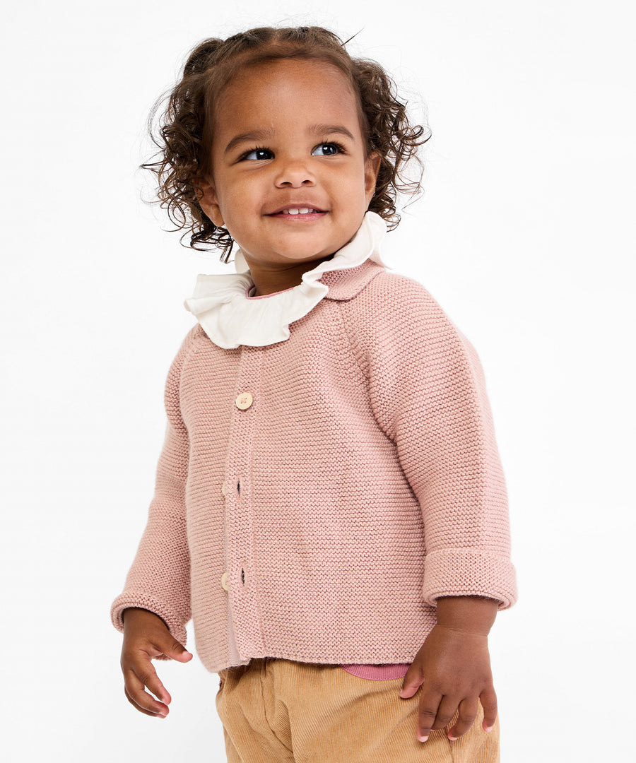 Oso & Me Tink Ruffle Onesie in Rose Piping