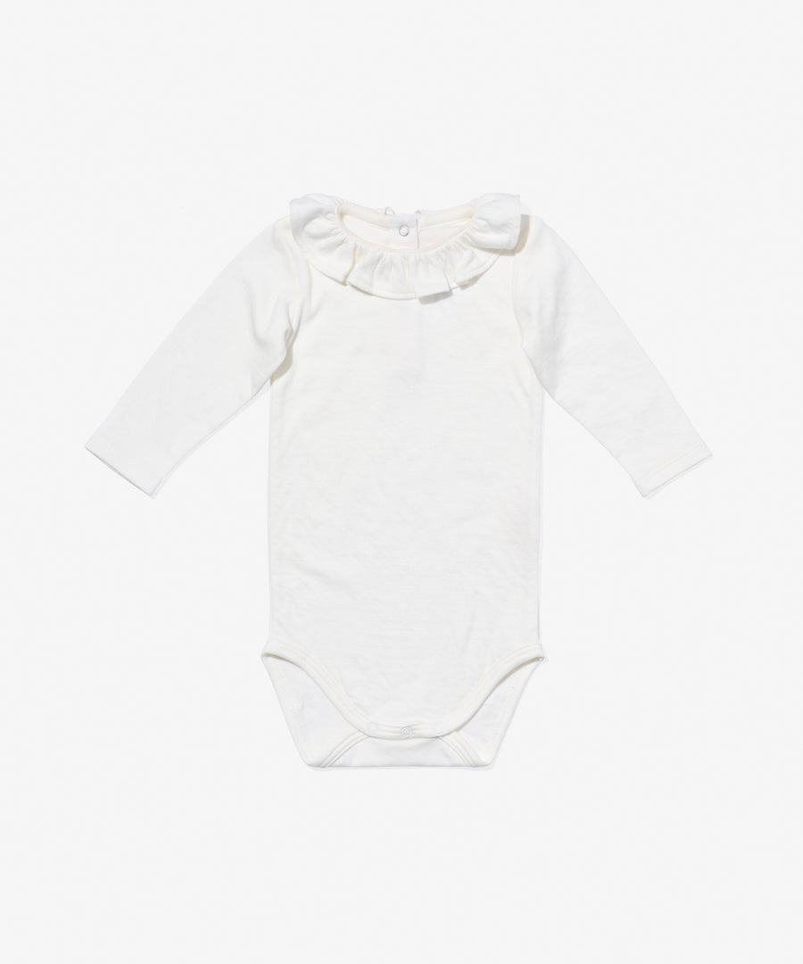 Oso & Me Tink Ruffle Onesie in Vanilla Piping