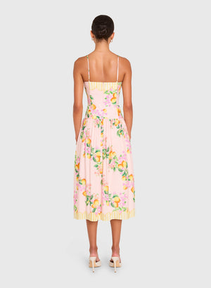 Amanda Uprichard Delora Midi Dress in Limoncello