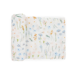Little Unicorn Cotton Muslin Swaddle in Pastel Petals