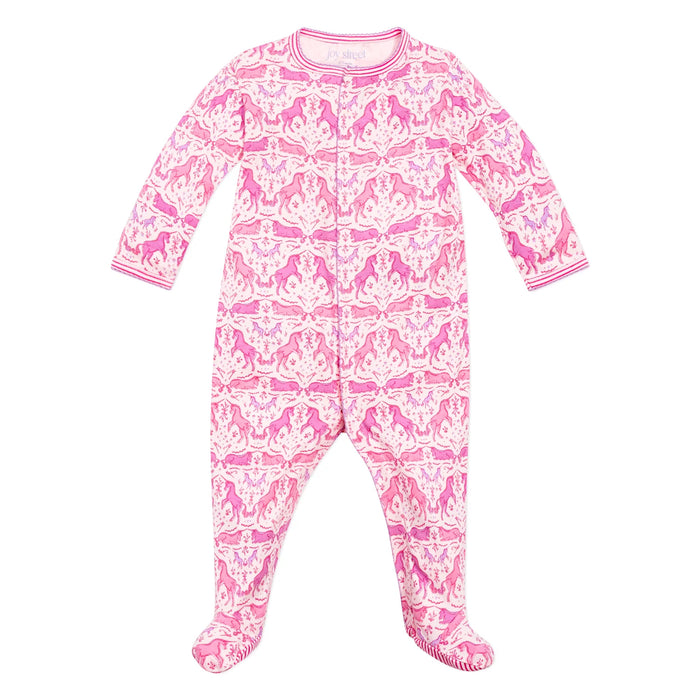 Joy Street Kids Unicorns Puff Sleeve Zip Baby Onesie