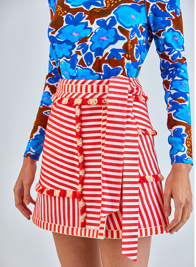 Hunter Bell Bay Skirt in Poppy Stripe