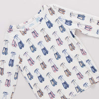Pink Chicken Pajama Set in Ballet Slippers