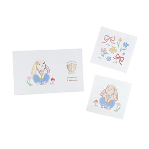 Daydream Society Bunnies In The Garden Overalls Bunny Temporary Tattoos