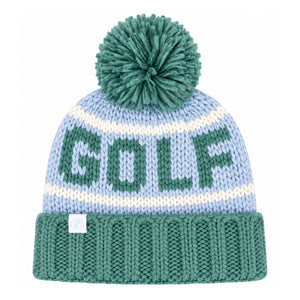 Bits & Bows Bobble Hat in Blue Golf