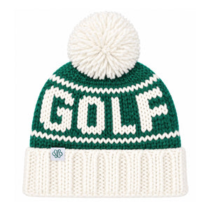 Bits & Bows Bobble Hat in Green Golf