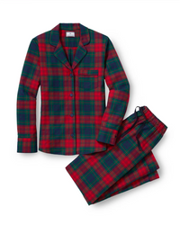Petite Plume Women's Twill Pajama Set in St. James Tartan
