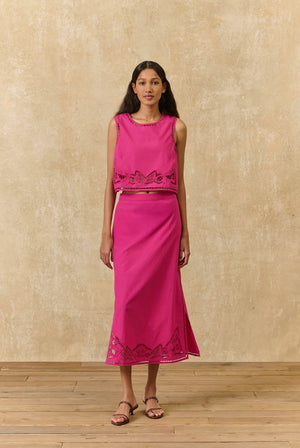 Louise Misha Amarante Skirt in Fuchsia