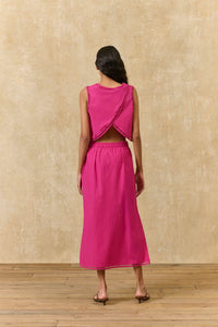 Louise Misha Amarante Skirt in Fuchsia
