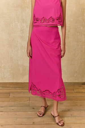 Louise Misha Amarante Skirt in Fuchsia