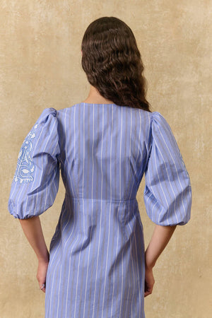 Louise Misha Chadhlia Dress in Blue Ocean Stripes