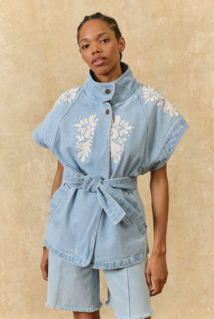 Louise Misha Katja Sleeveless Vest in Bleach