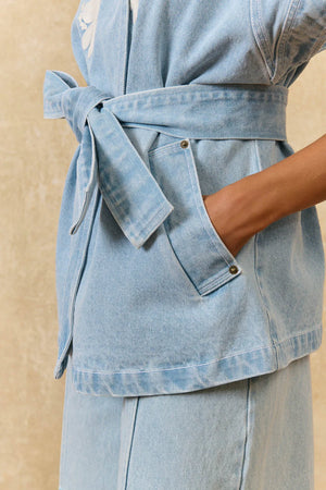 Louise Misha Katja Sleeveless Vest in Bleach