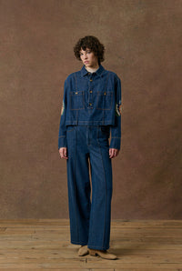 Louise Misha Ila Blouse in Indigo