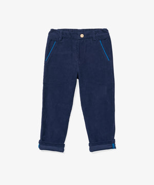 Oso & Me Walken Slim Corduroy Pant in Navy
