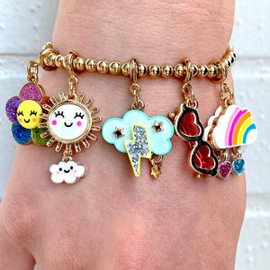 Charm It! Gold Heart Sunglasses Charm