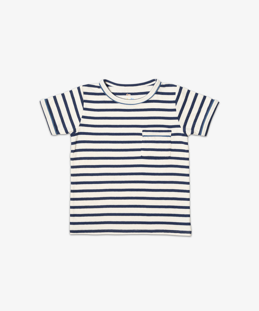 Oso + Me Willie Tee Shirt in Navy Stripe