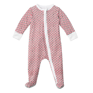Joy Street Kids Footie in Christmas Tree Stripe