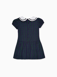 La Coqueta Xana Dress in Navy Check