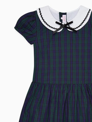 La Coqueta Xana Dress in Navy Check