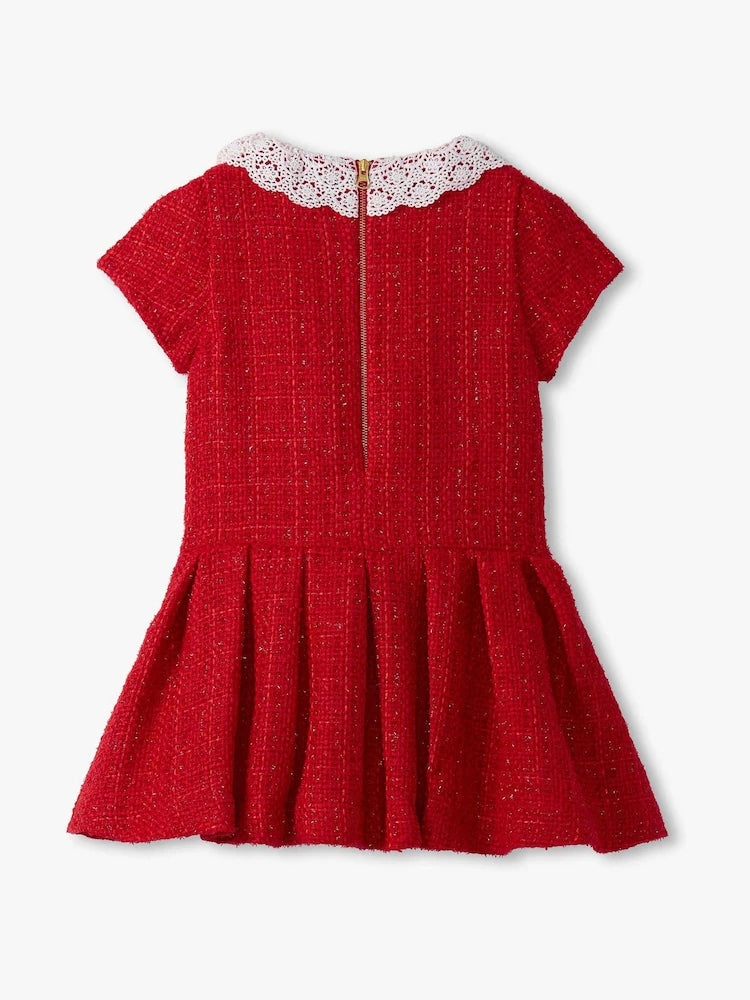 Hatley Sparkle Boucle Dress in Red