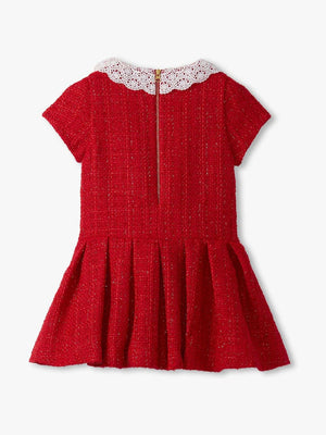 Hatley Sparkle Boucle Dress in Red