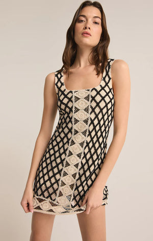 Z Supply Playa Crochet Dress in Black