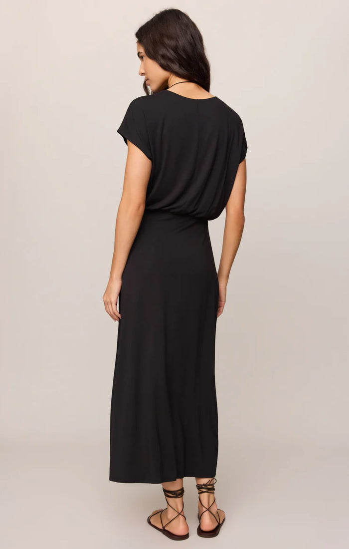 Z Supply Anika Jersey Midi Dress in Black