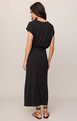 Z Supply Anika Jersey Midi Dress in Black